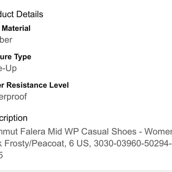 Mammut sz 7 Falera Mid-weight WP Casual or EU 38 2/3 frosty/Peacoat blue - Picture 6 of 15